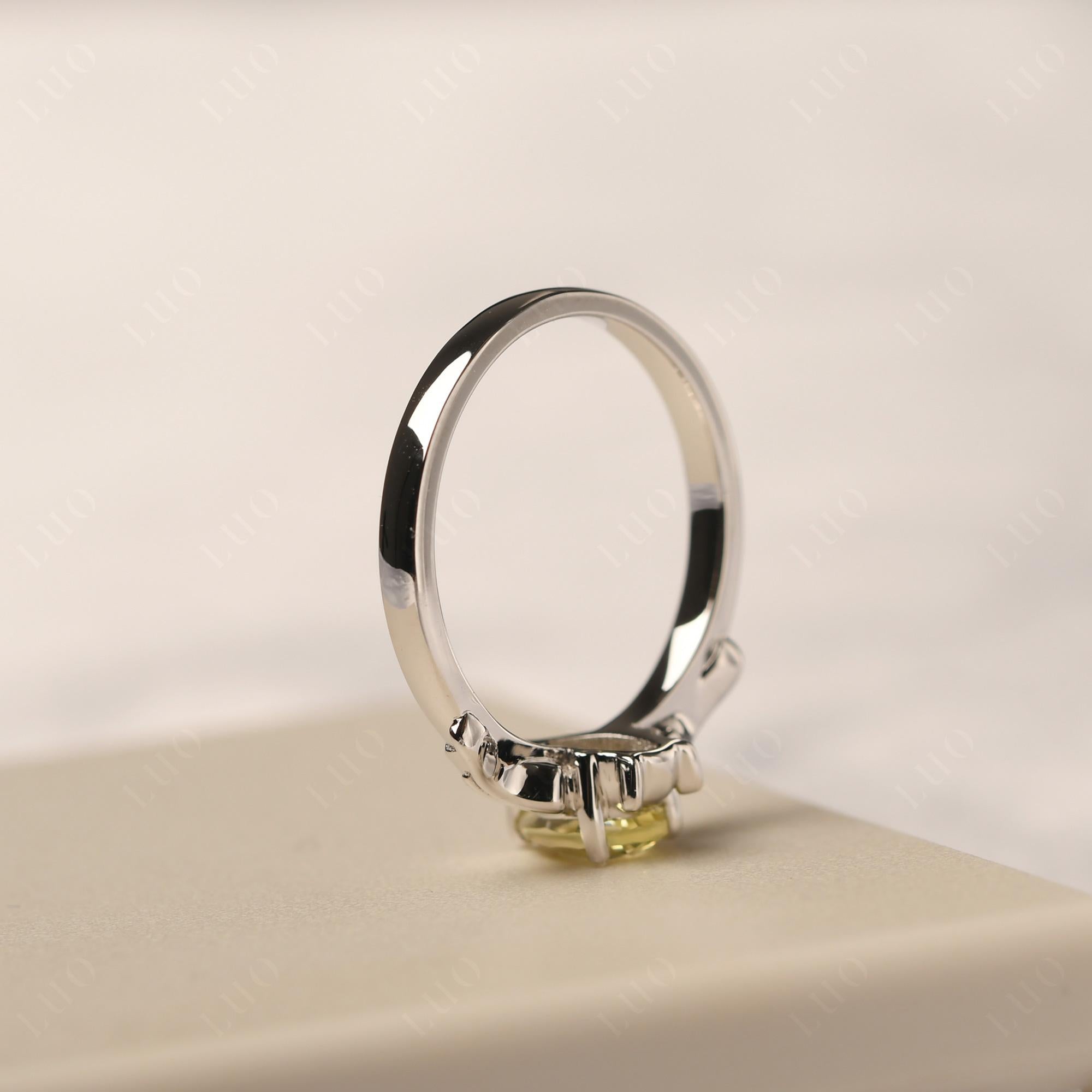 Lemon Quartz Bat Engagement Ring - LUO Jewelry