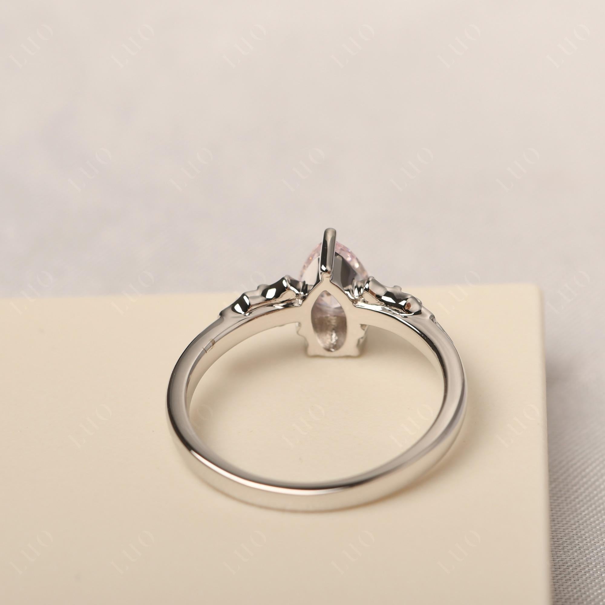 Pink Cubic Zirconia Bat Engagement Ring - LUO Jewelry