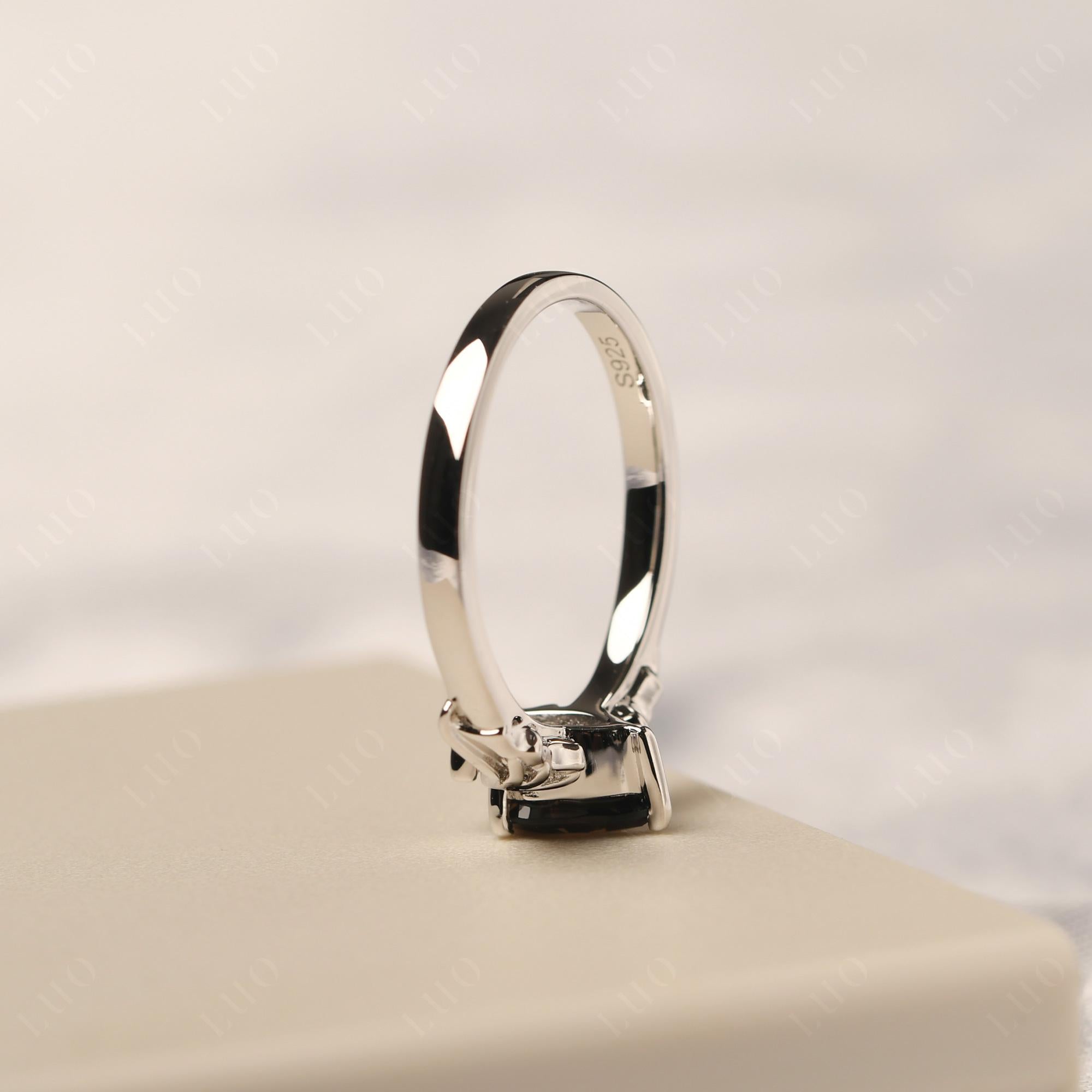 Smoky Quartz Bat Engagement Ring - LUO Jewelry