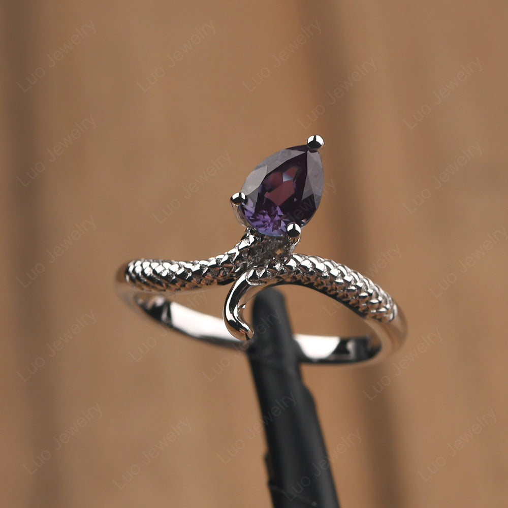 Alexandrite Snake Ring - LUO Jewelry