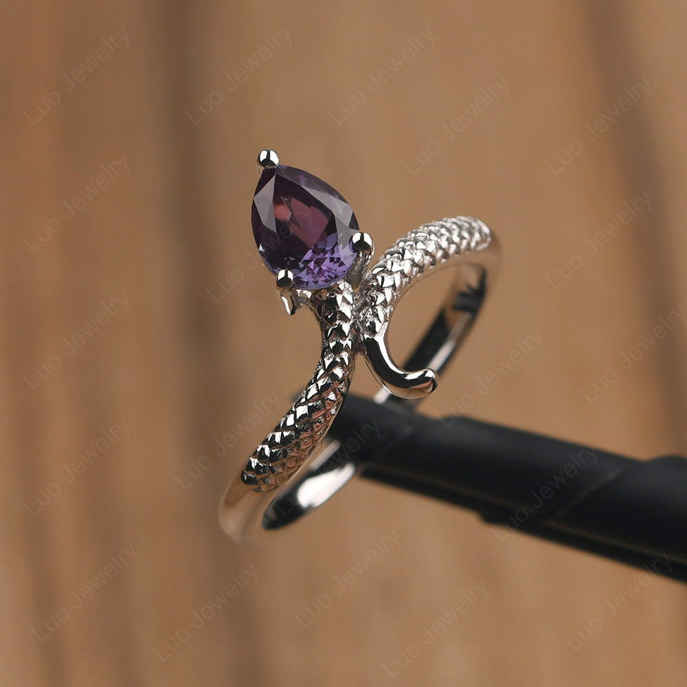 Alexandrite Snake Ring - LUO Jewelry