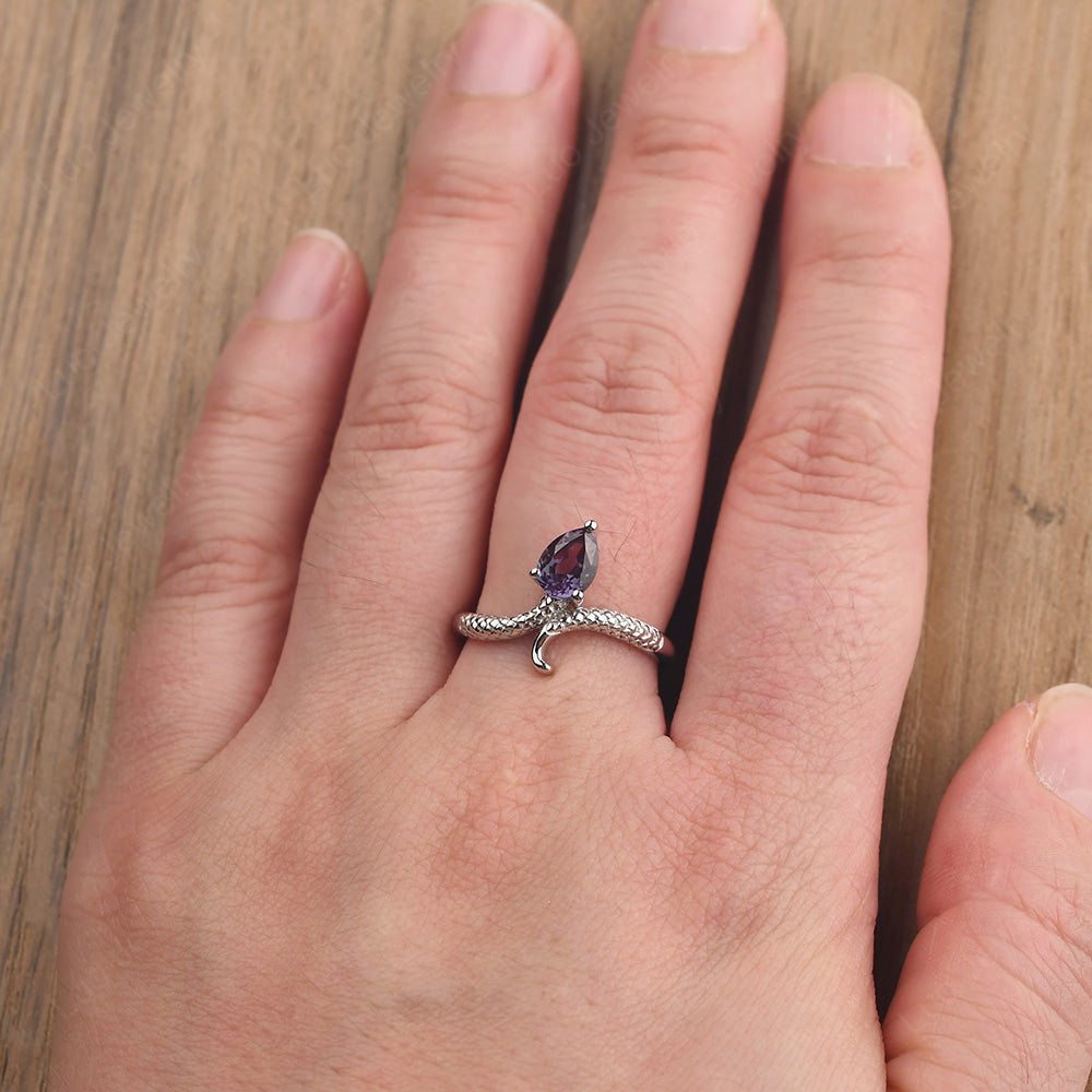 Alexandrite Snake Ring - LUO Jewelry