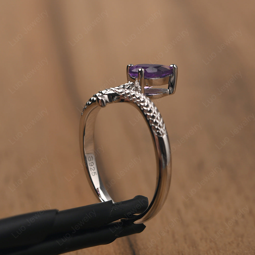 Amethyst Snake Ring - LUO Jewelry