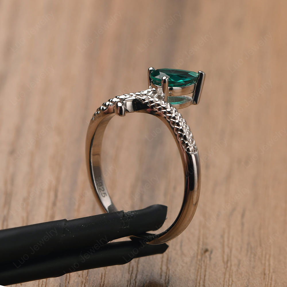 Emerald Snake Ring - LUO Jewelry