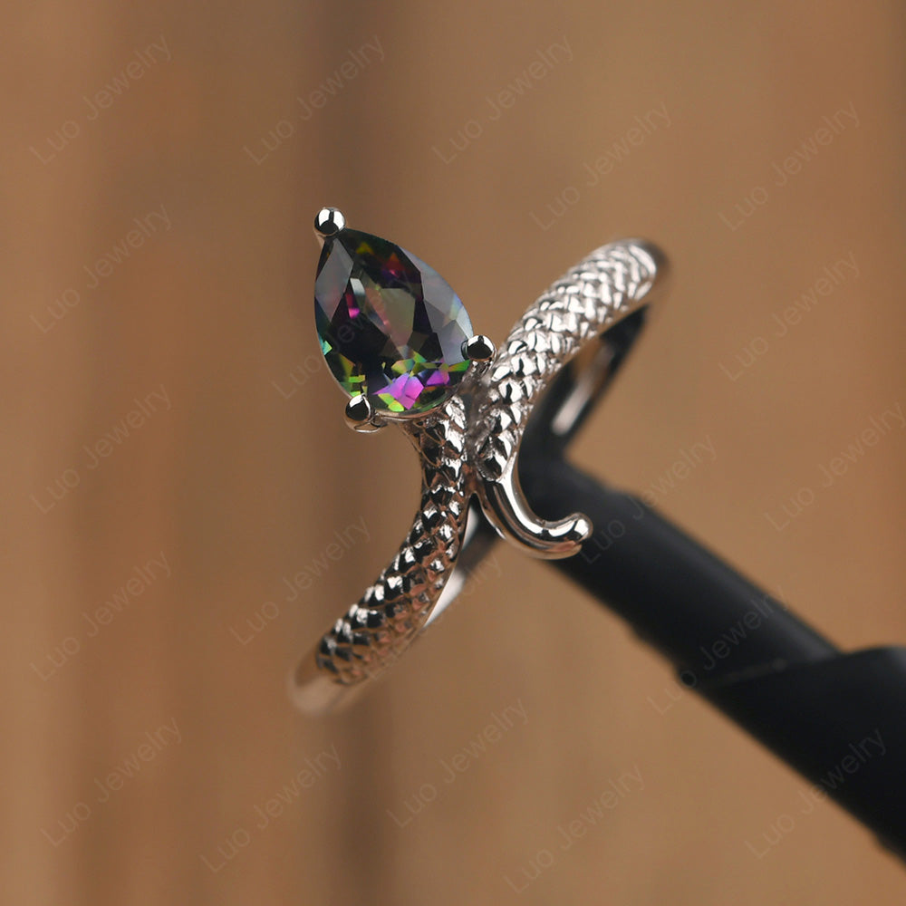 Mystic Topaz Snake Ring - LUO Jewelry