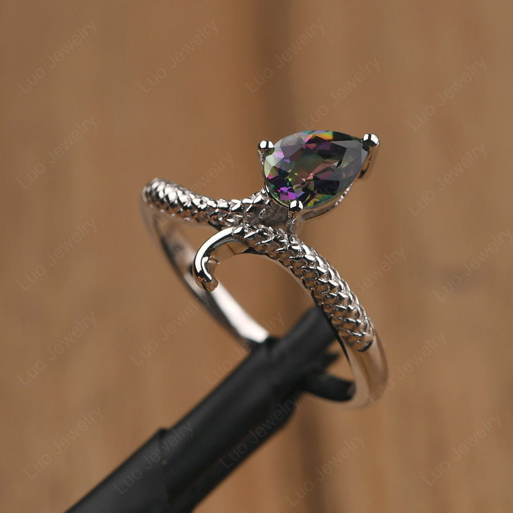 Mystic Topaz Snake Ring - LUO Jewelry