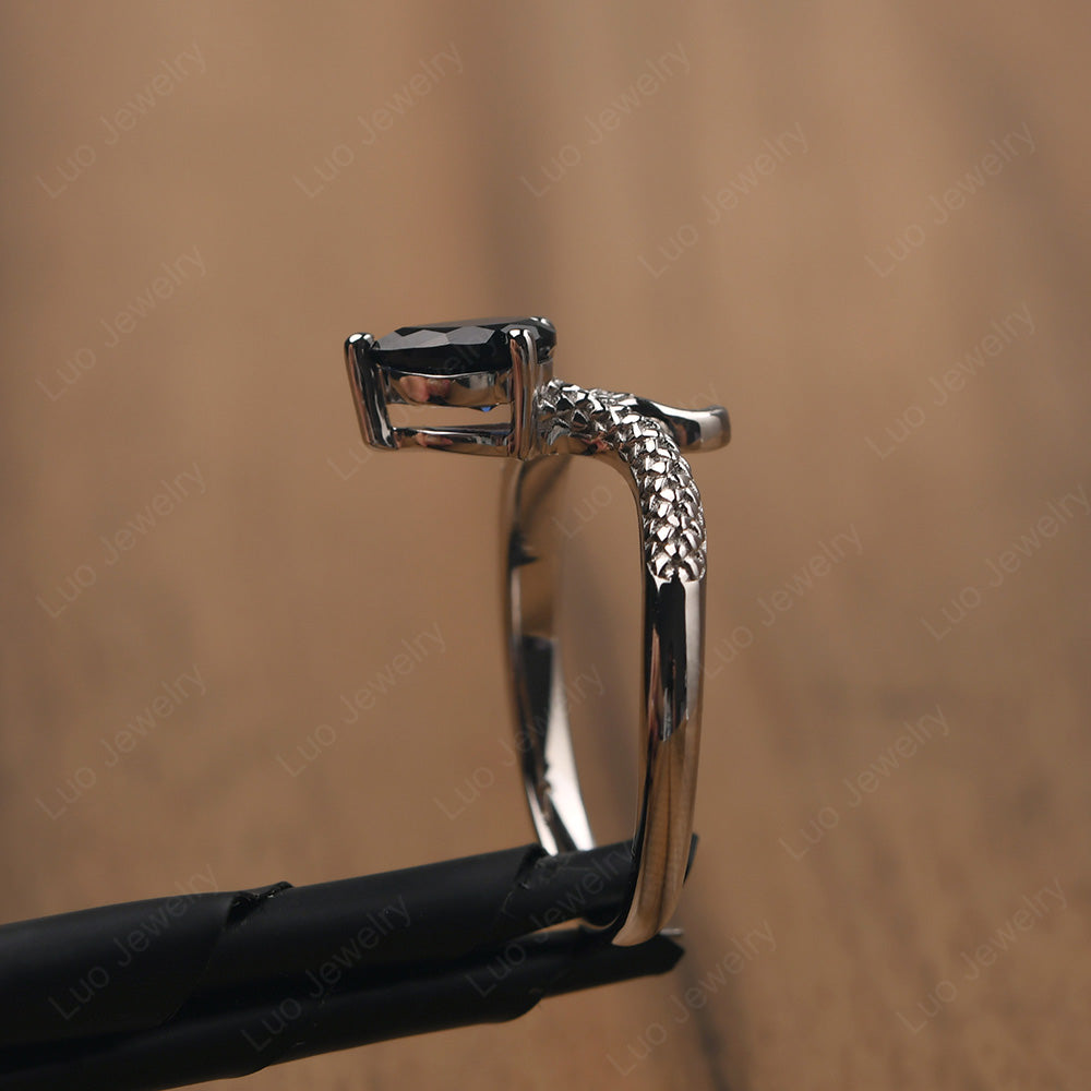 Lab Sapphire Snake Ring - LUO Jewelry