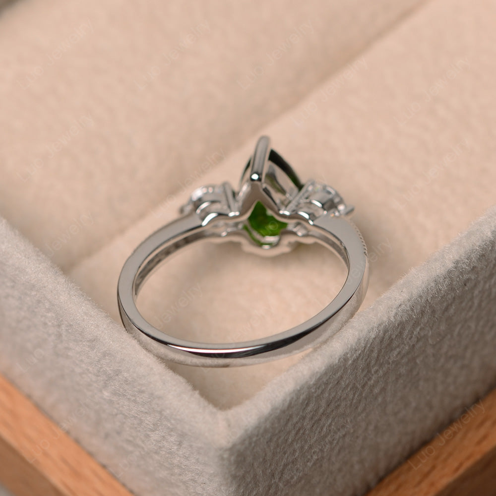 Pear Shaped Diopside Engagement Rings - LUO Jewelry