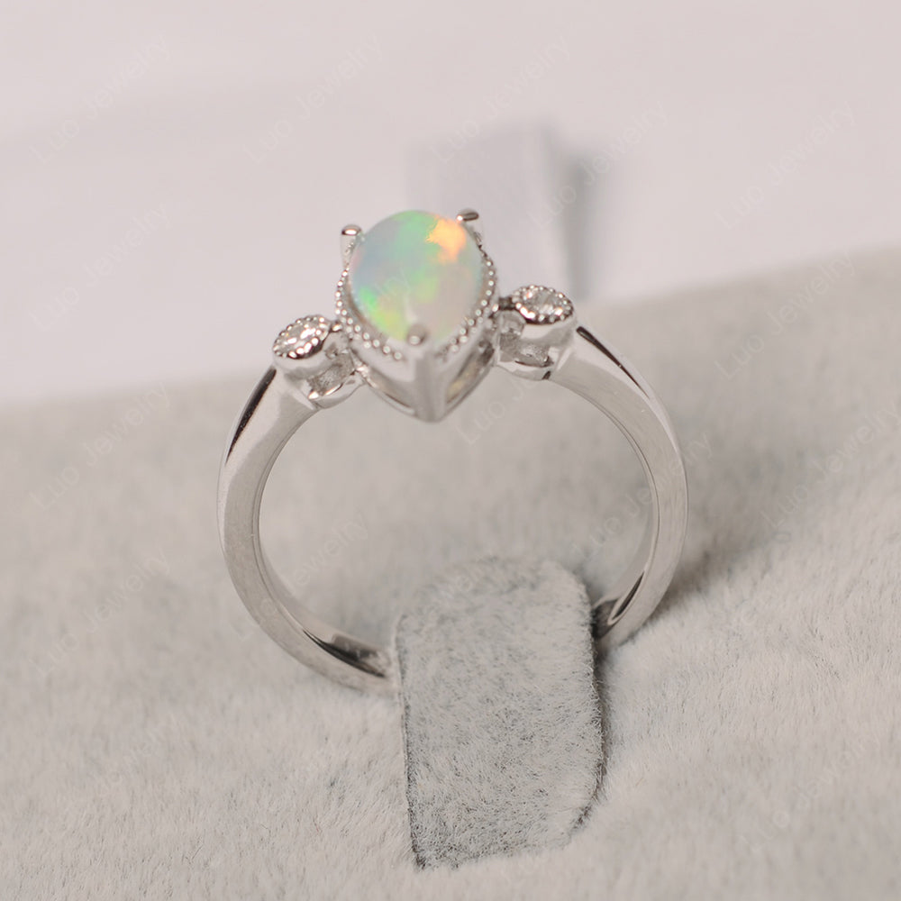 Vintage Pear Shaped Opal Ring - LUO Jewelry