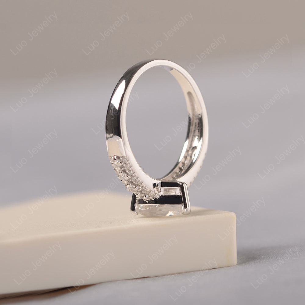 Pear Shaped Moonstone Engagement Ring - LUO Jewelry