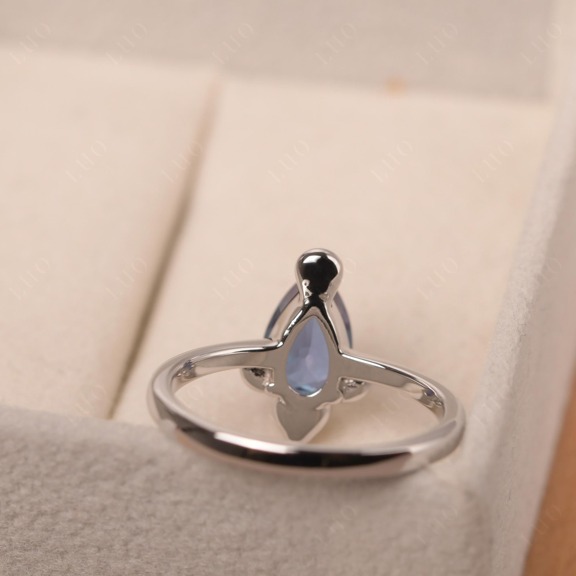 Pear Shaped Lab Alexandrite Sea Lion Ring - LUO Jewelry