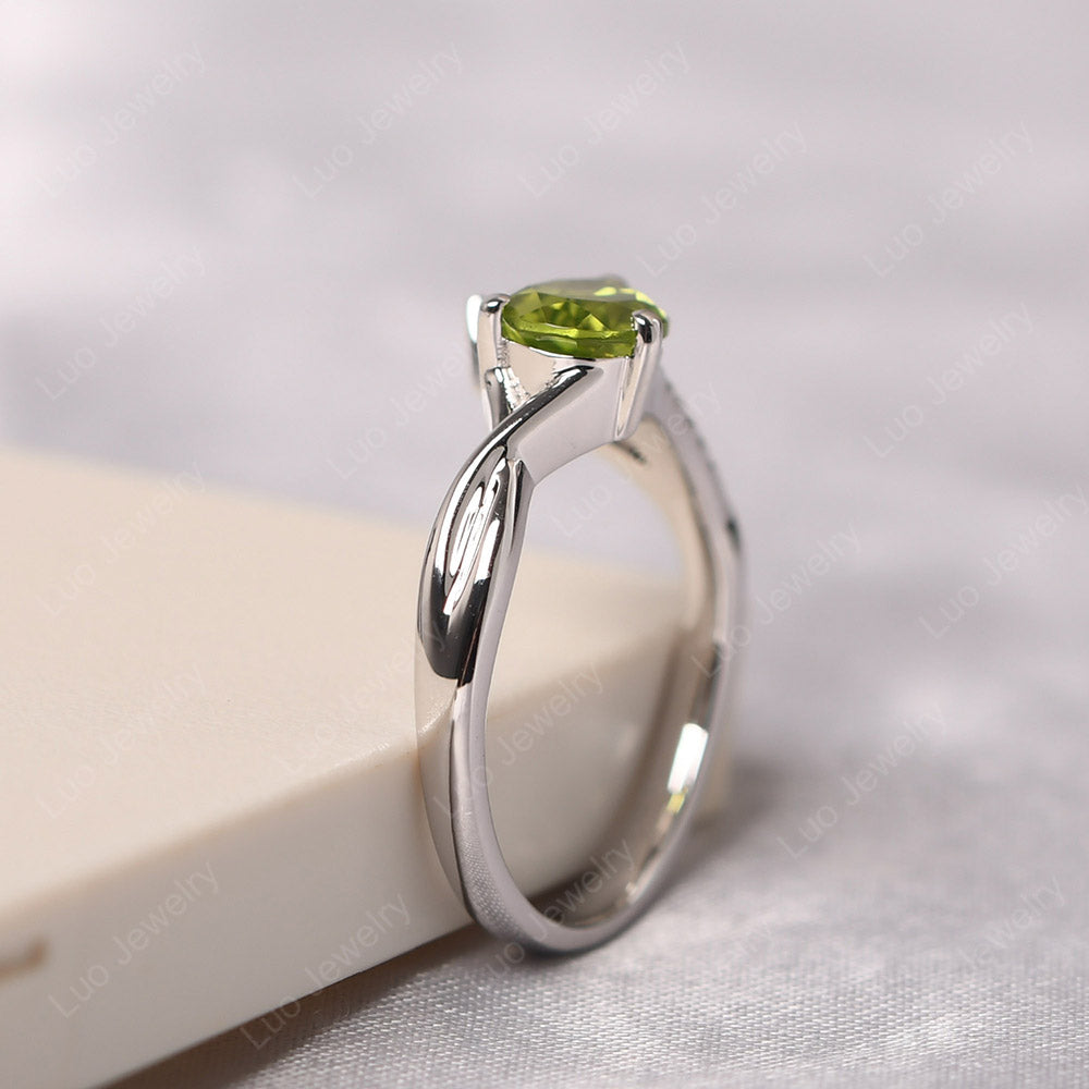 Pear Shaped Horizontal Peridot Ring - LUO Jewelry