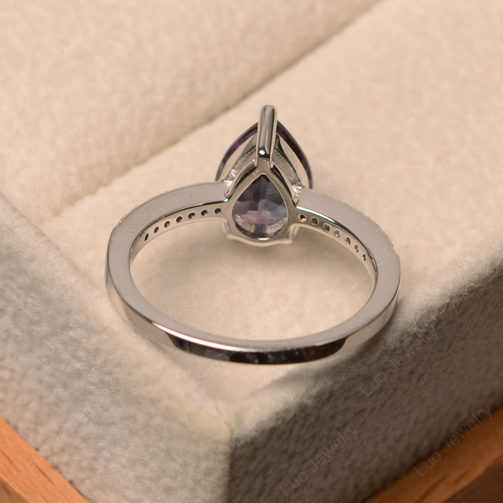 Teardrop Alexandrite Engagement Ring - LUO Jewelry