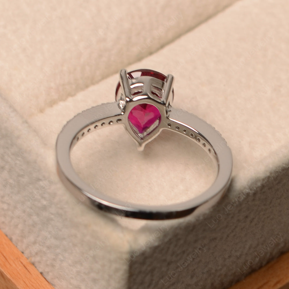 Teardrop Ruby Engagement Ring - LUO Jewelry