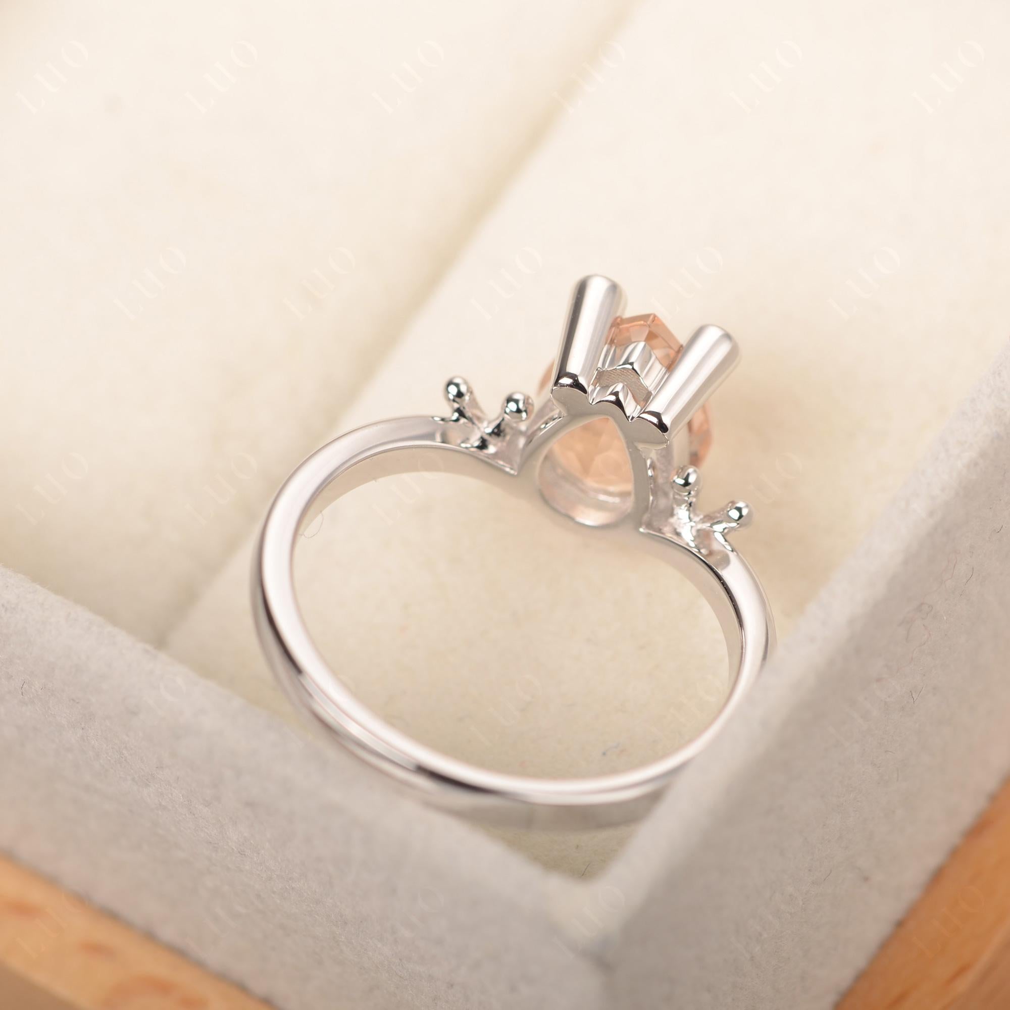 Morganite Ring Frog Engagement Ring - LUO Jewelry