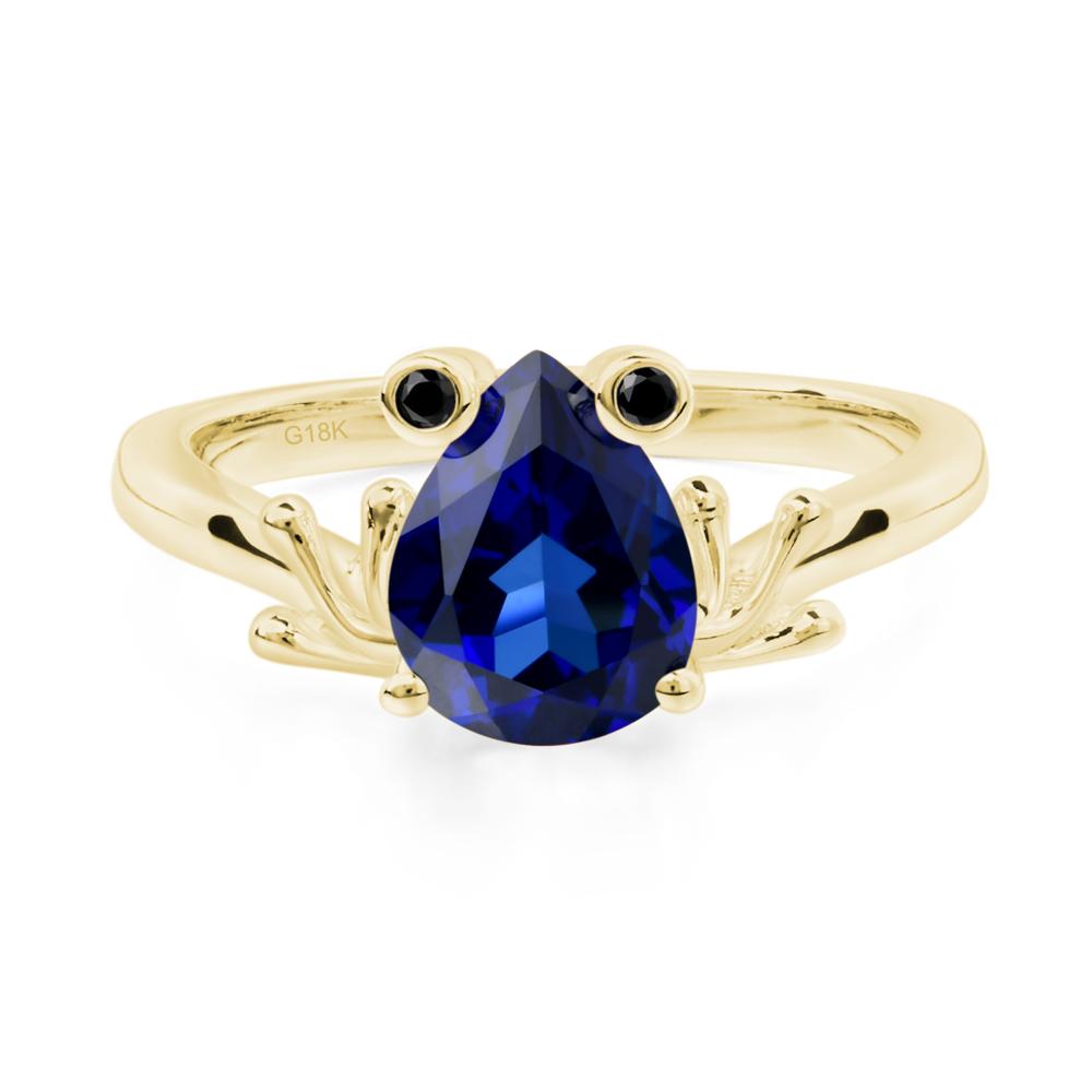 Sapphire Ring Frog Engagement Ring - LUO Jewelry #metal_18k yellow gold