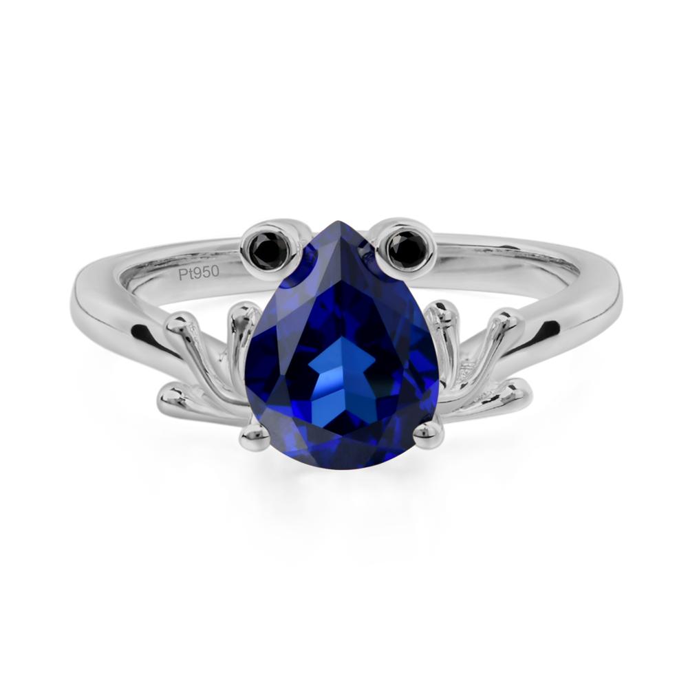 Sapphire Ring Frog Engagement Ring - LUO Jewelry #metal_platinum