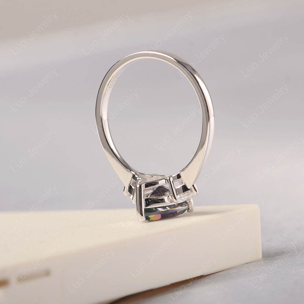 Mystic Topaz Ring Teardrop Wedding Ring Rose Gold - LUO Jewelry