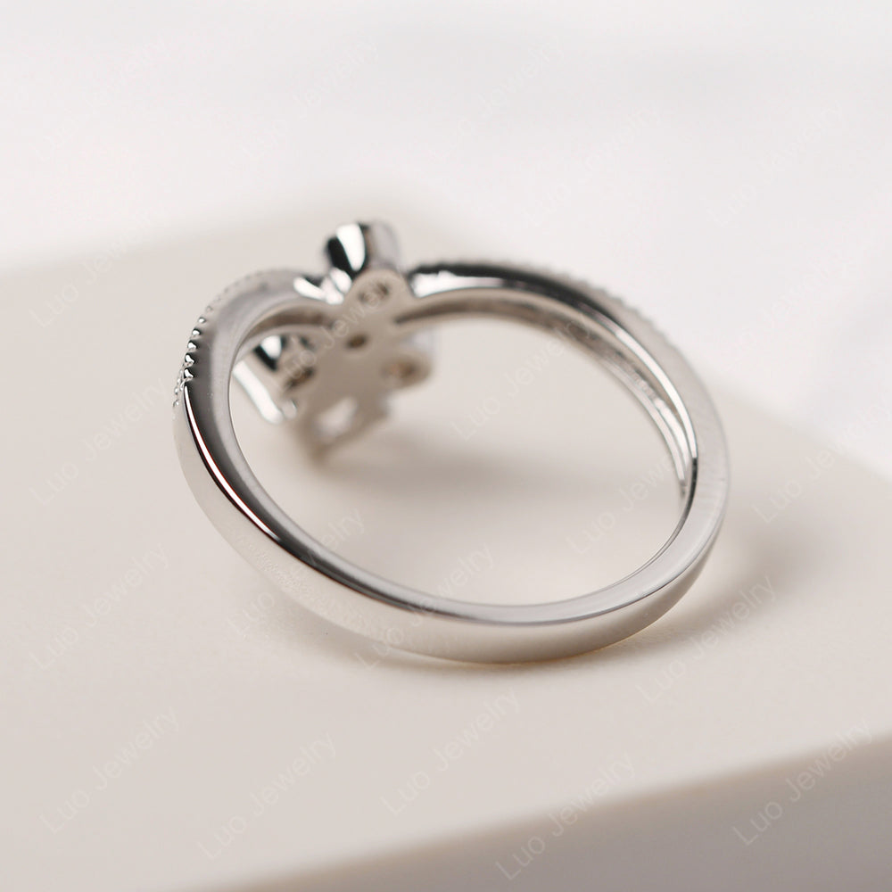Morganite Bridal Set Engagement Ring - LUO Jewelry