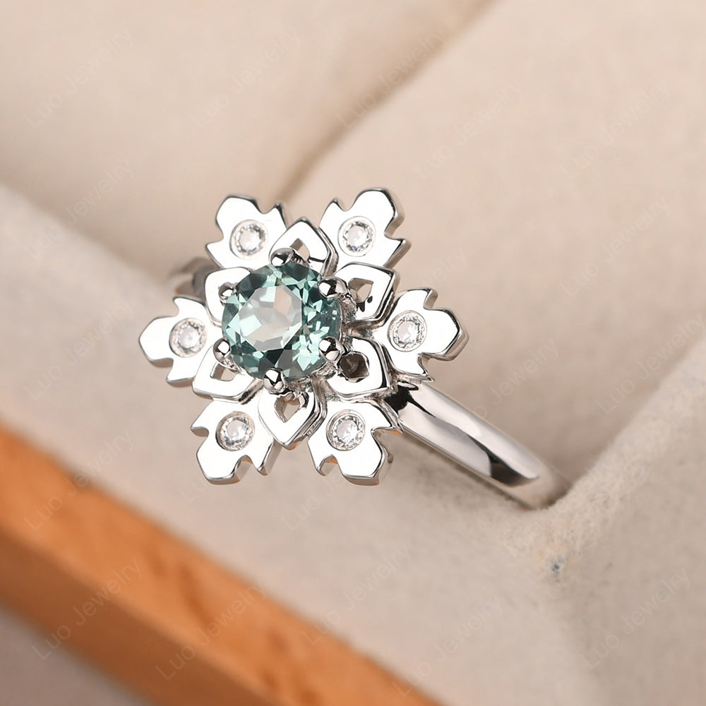 Green Sapphire Snow Ring - LUO Jewelry