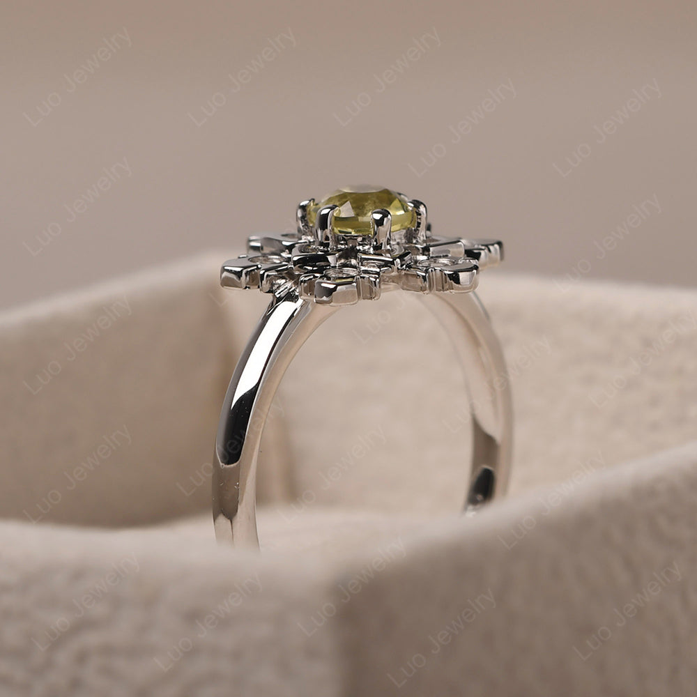 Lemon Quartz Snow Ring - LUO Jewelry