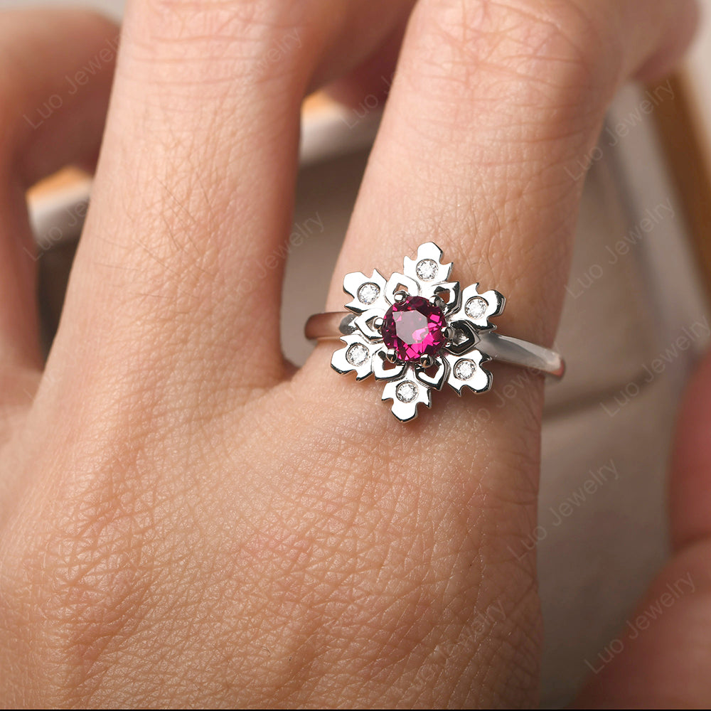 Ruby Snow Ring - LUO Jewelry