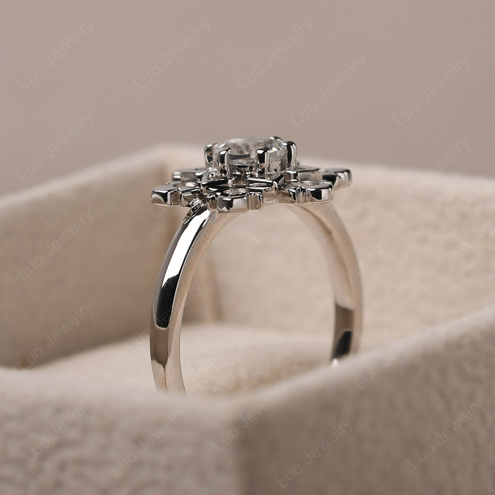 White Topaz Snow Ring - LUO Jewelry