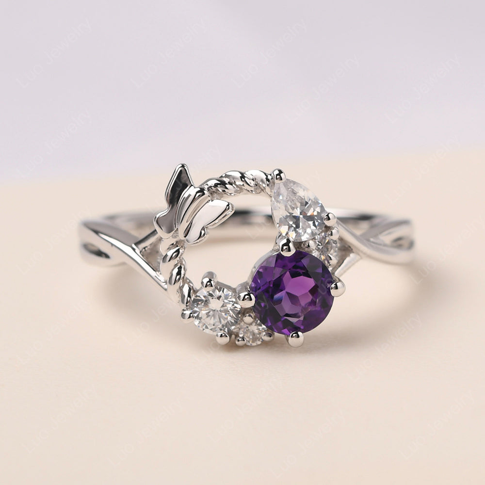 Amethyst Ring Garland Ring - LUO Jewelry