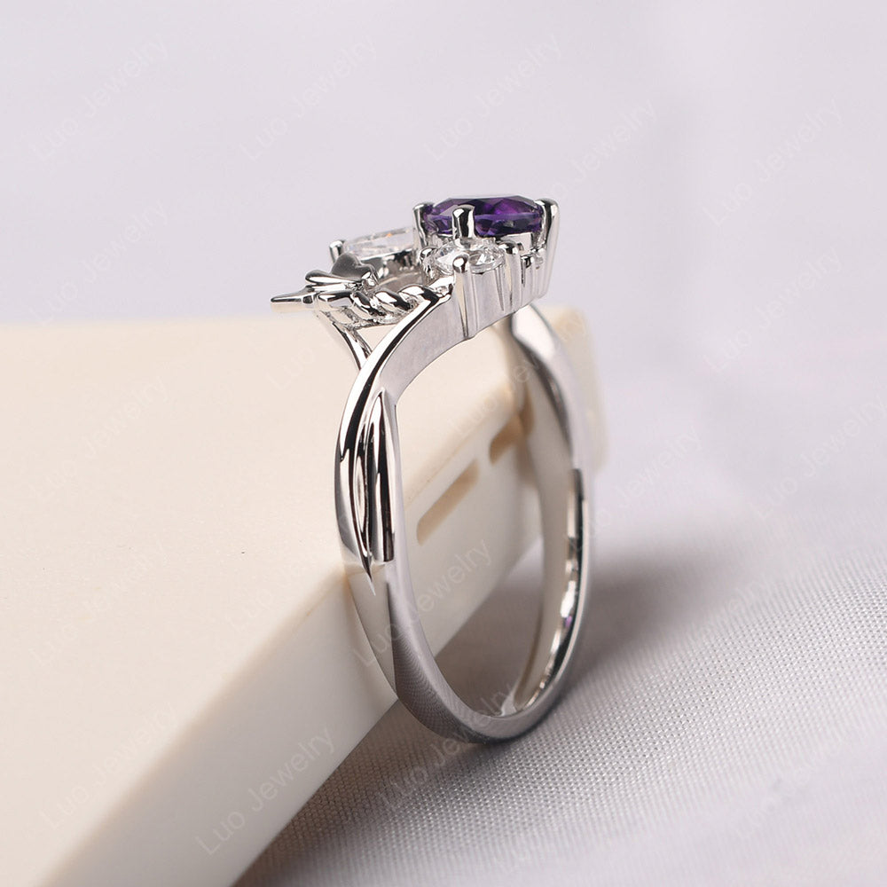Amethyst Ring Garland Ring - LUO Jewelry