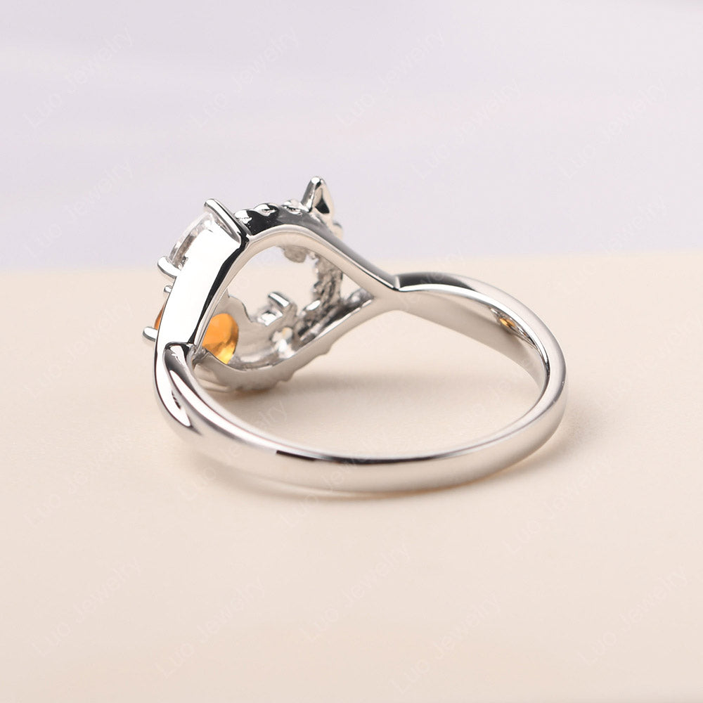Citrine Ring Garland Ring - LUO Jewelry
