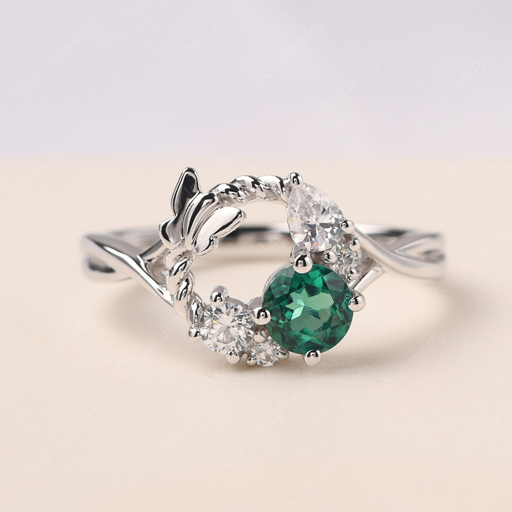 Emerald Ring Garland Ring - LUO Jewelry