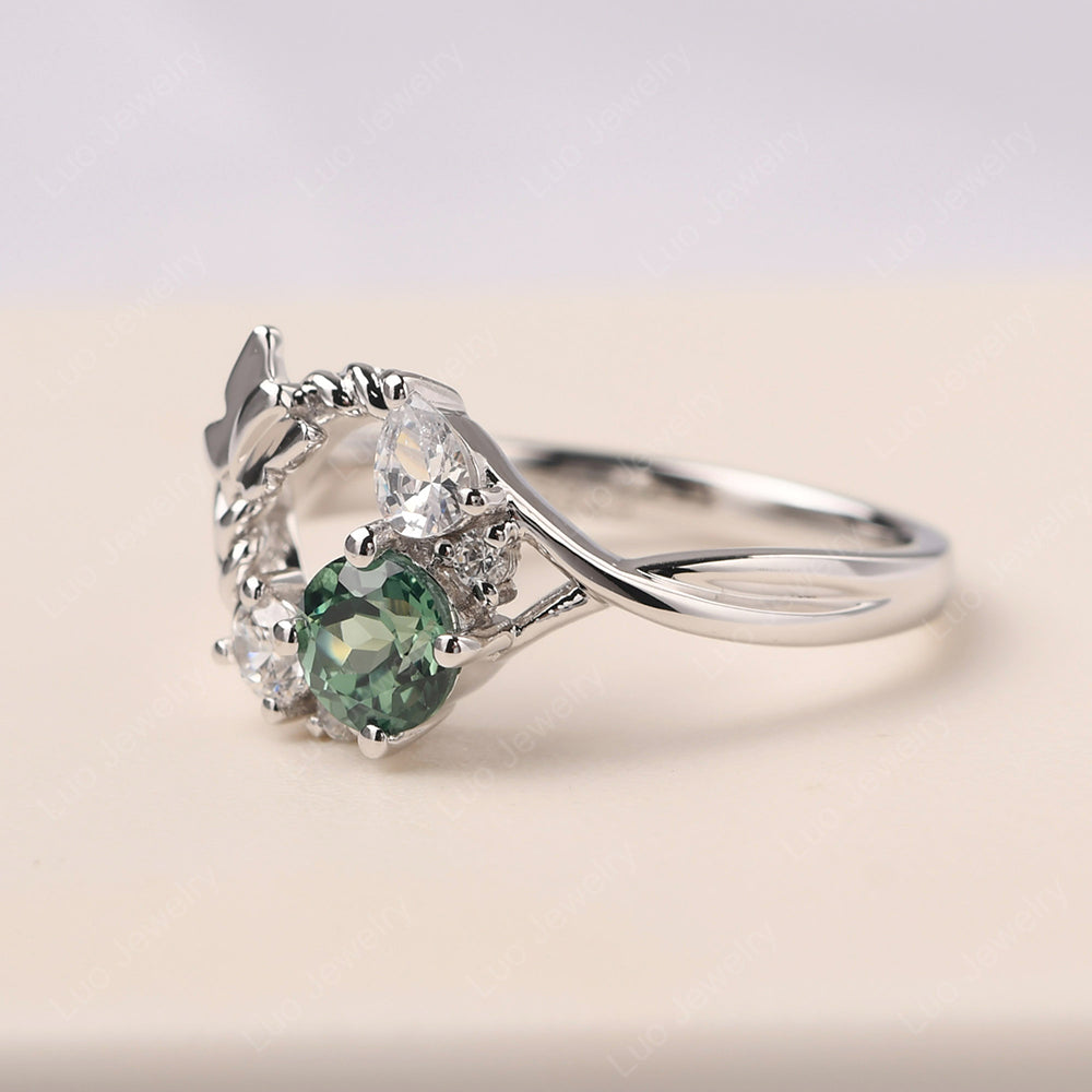 Green Sapphire Ring Garland Ring - LUO Jewelry