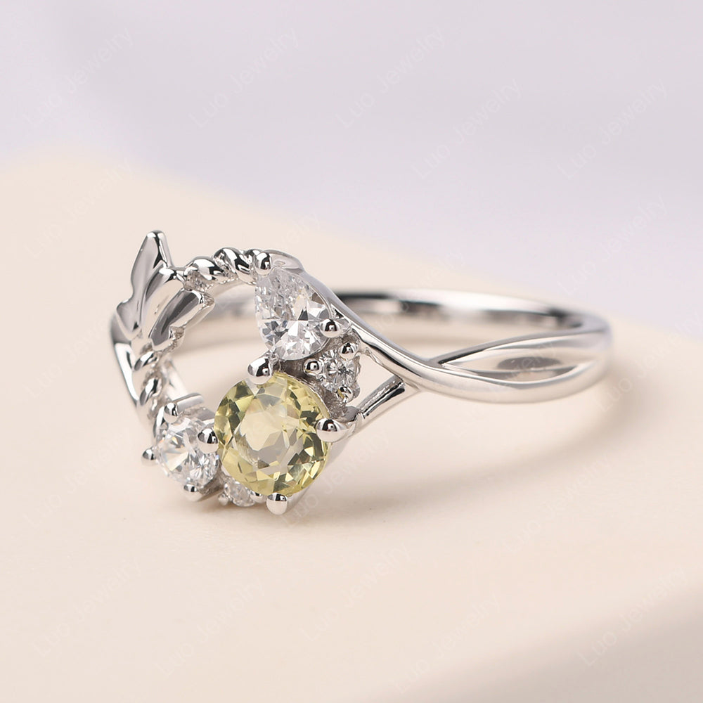 Lemon Quartz Ring Garland Ring - LUO Jewelry