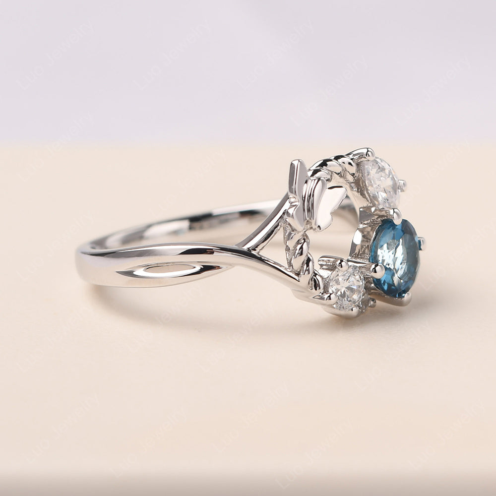 London Blue Topaz Ring Garland Ring - LUO Jewelry