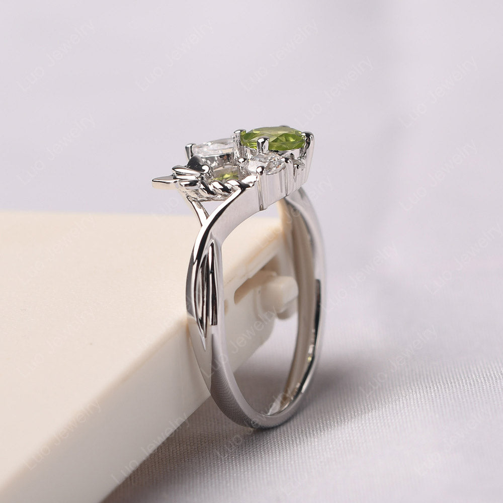 Peridot Ring Garland Ring - LUO Jewelry