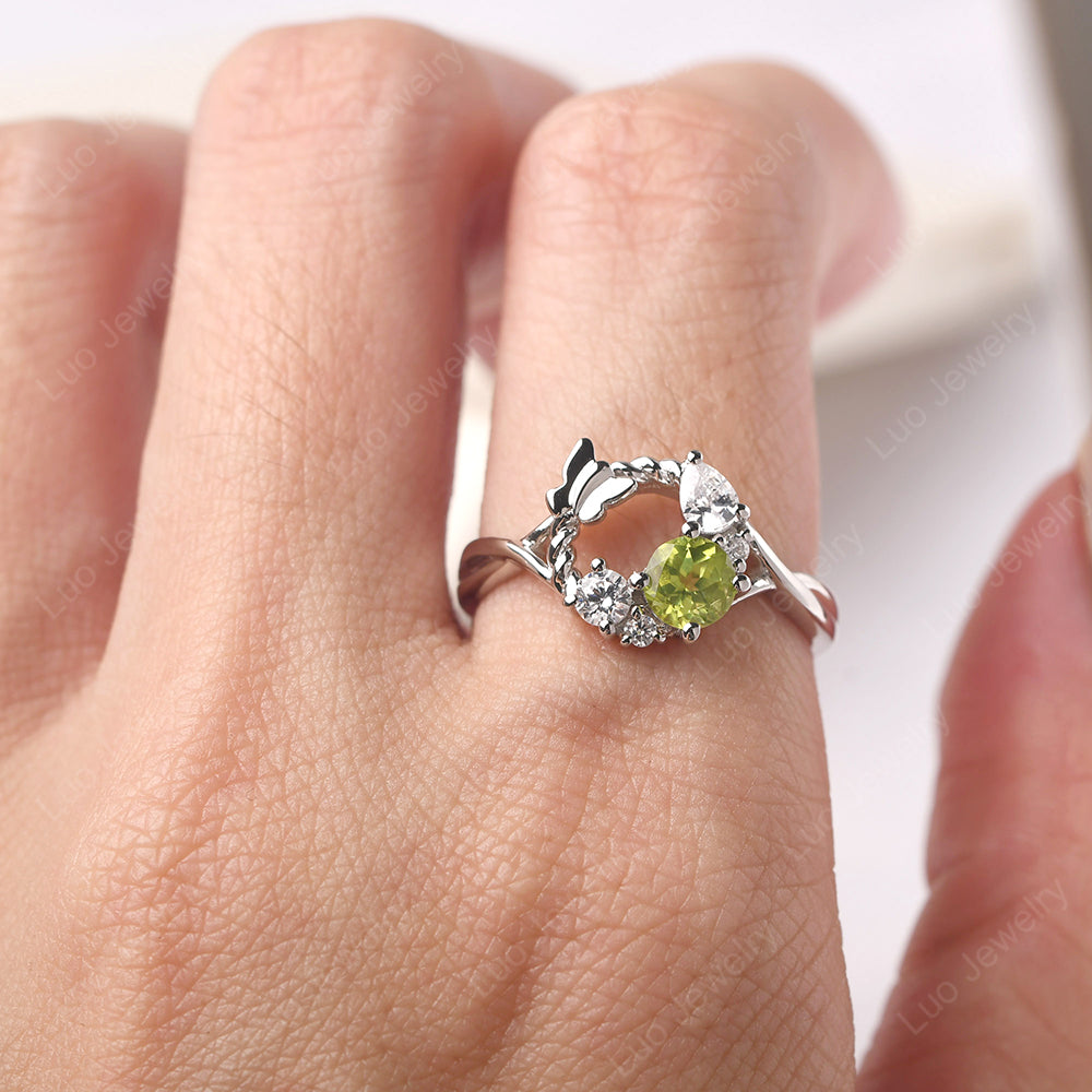 Peridot Ring Garland Ring - LUO Jewelry