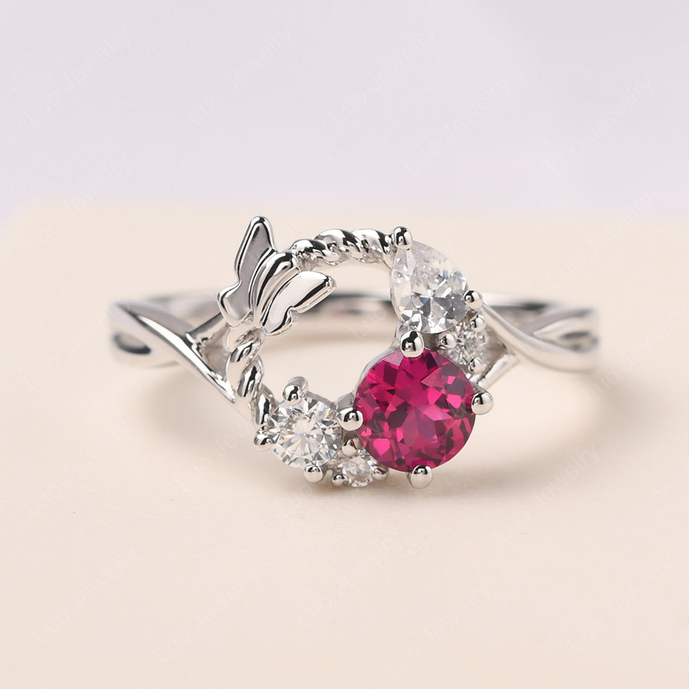 Ruby Ring Garland Ring - LUO Jewelry