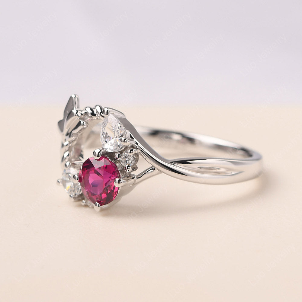 Ruby Ring Garland Ring - LUO Jewelry
