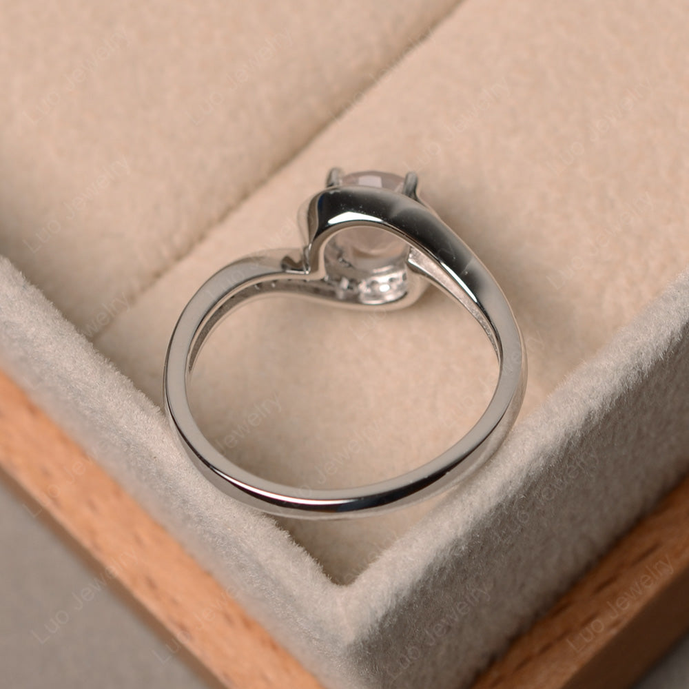 Round Brilliant Cut Rose Quartz Engagement Ring - LUO Jewelry