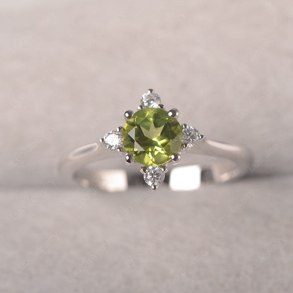 Peridot Ring North Star Ring Yellow Gold - LUO Jewelry