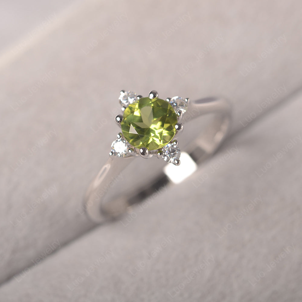 Peridot Ring North Star Ring Yellow Gold - LUO Jewelry