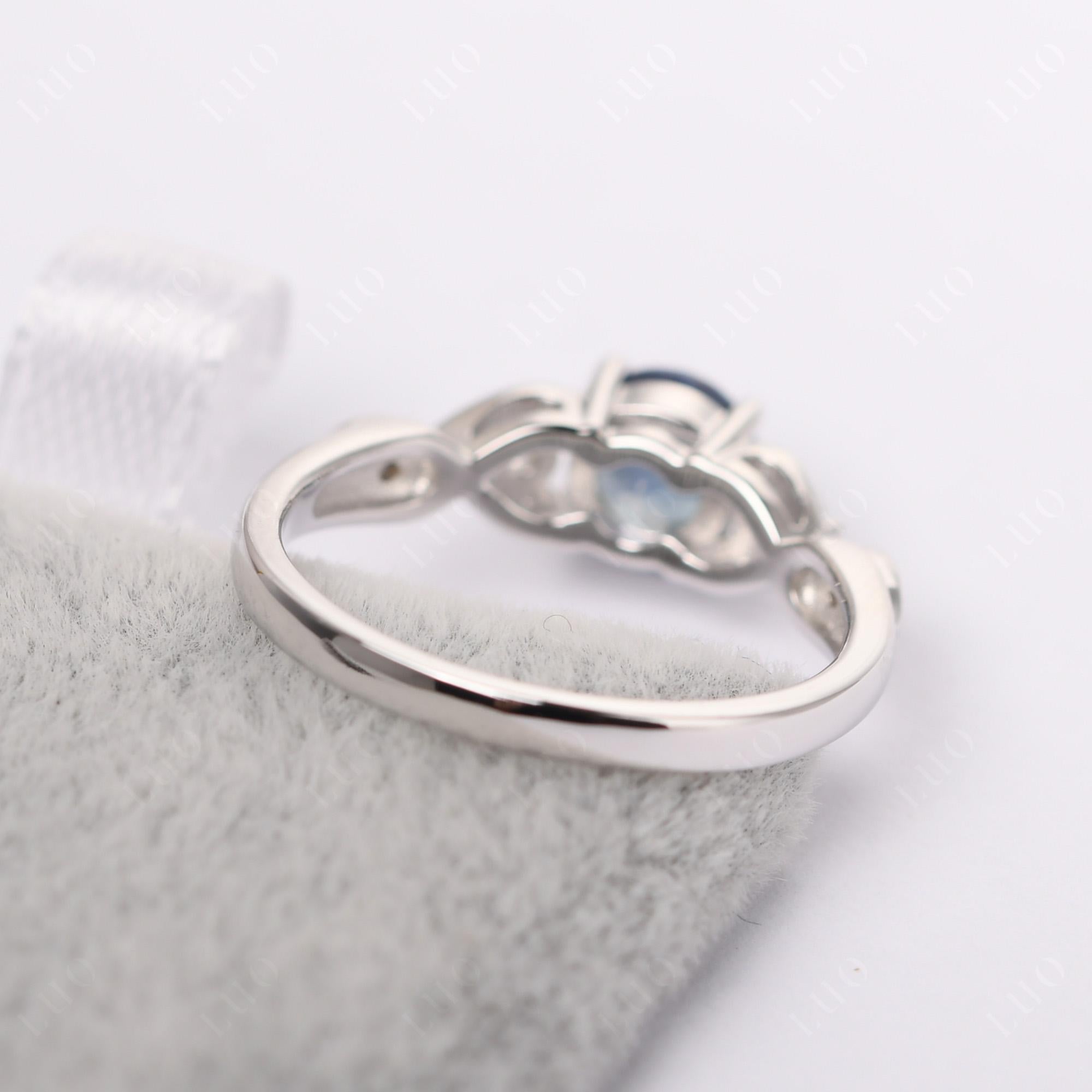 Round Alexandrite Ring Wedding Ring - LUO Jewelry