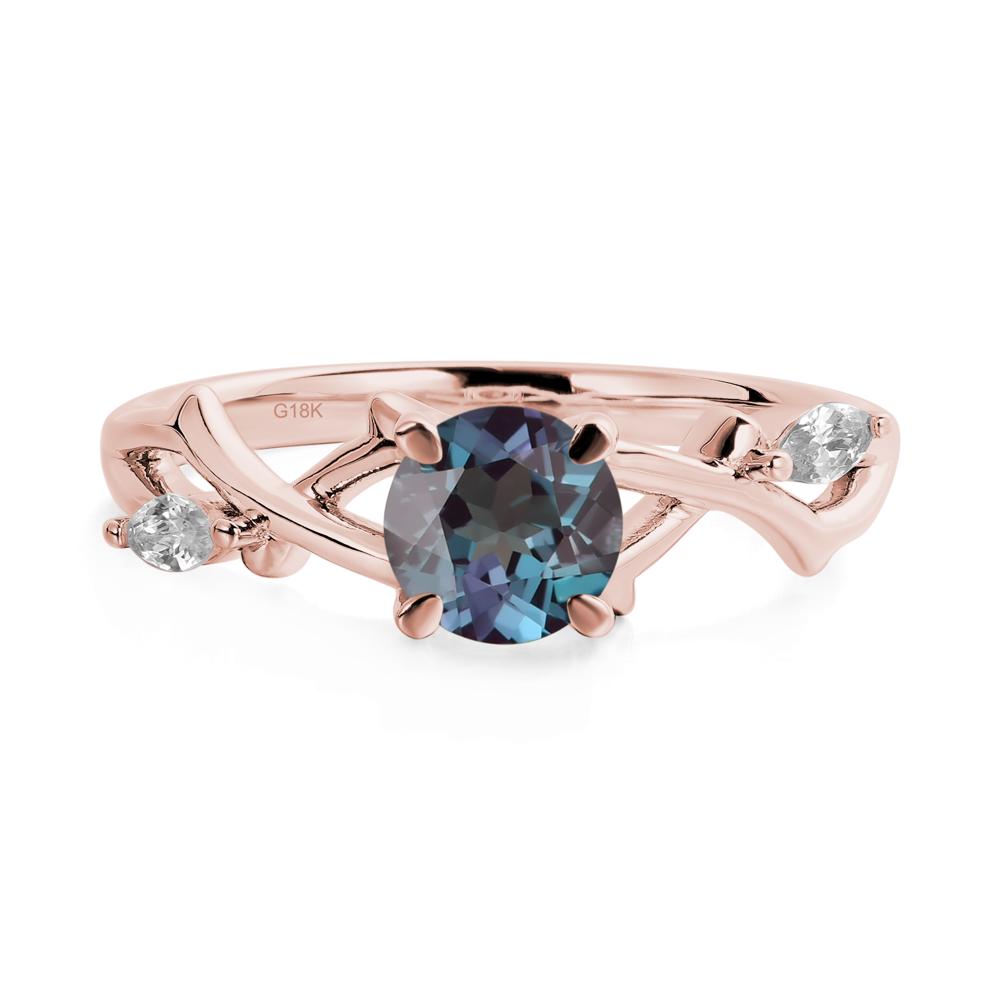 Twig Alexandrite Engagement Ring - LUO Jewelry #metal_18k rose gold
