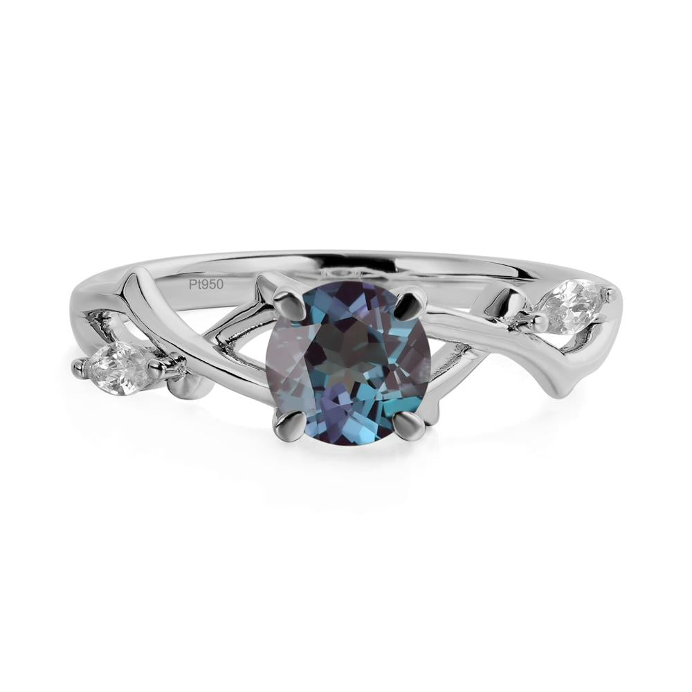 Twig Alexandrite Engagement Ring - LUO Jewelry #metal_platinum