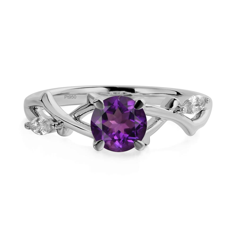 Twig Amethyst Engagement Ring - LUO Jewelry #metal_platinum