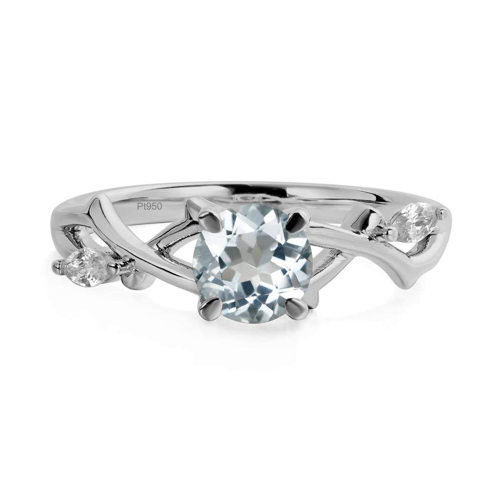 Twig Aquamarine Engagement Ring - LUO Jewelry #metal_platinum