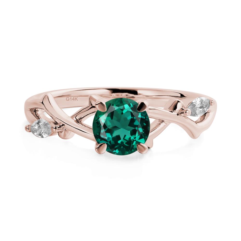 Twig Emerald Engagement Ring - LUO Jewelry #metal_14k rose gold