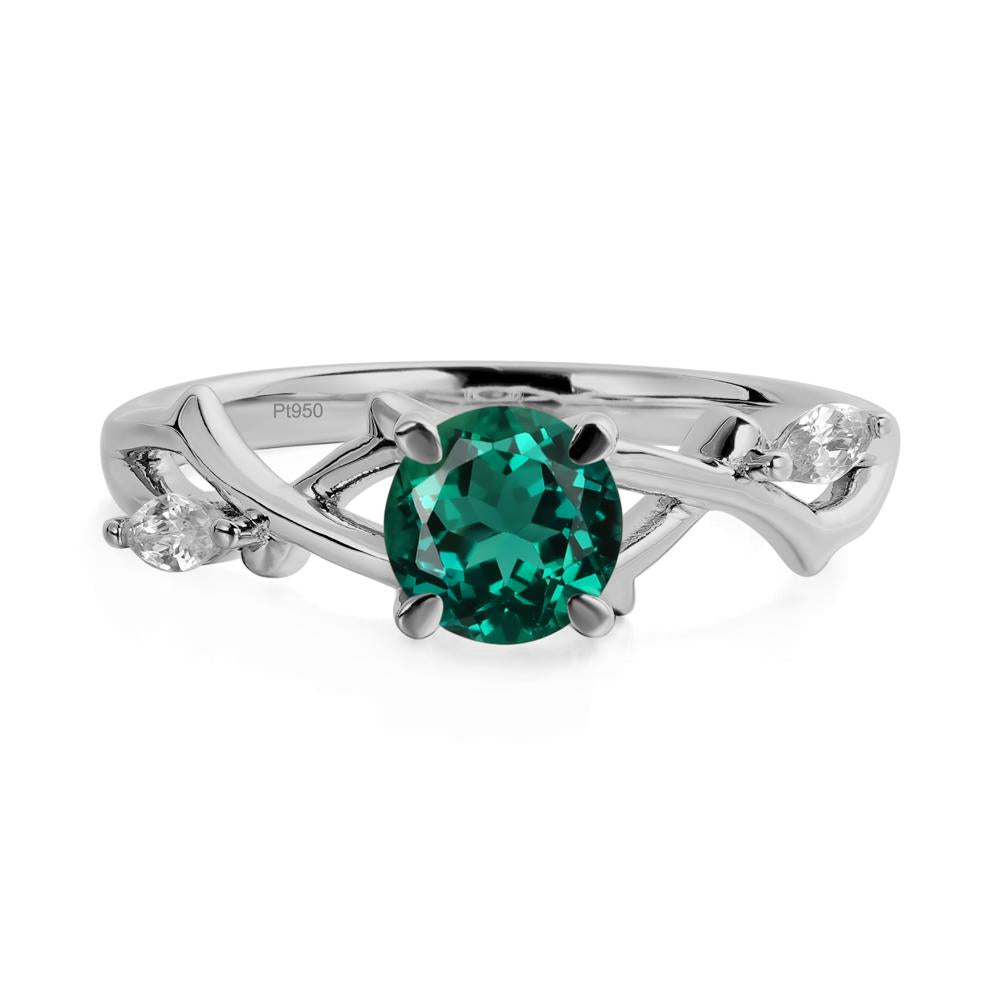 Twig Emerald Engagement Ring - LUO Jewelry #metal_platinum