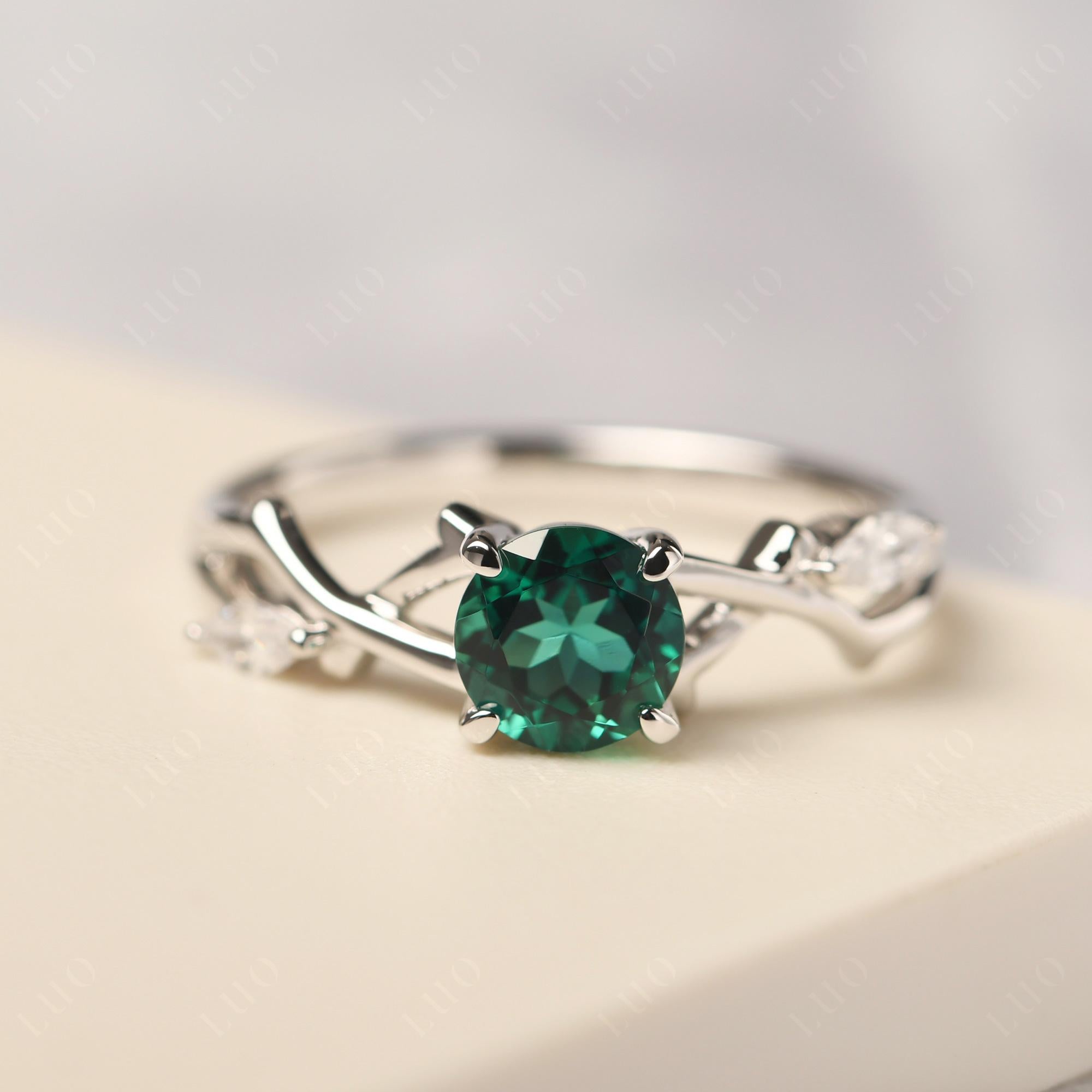 Twig Emerald Engagement Ring - LUO Jewelry