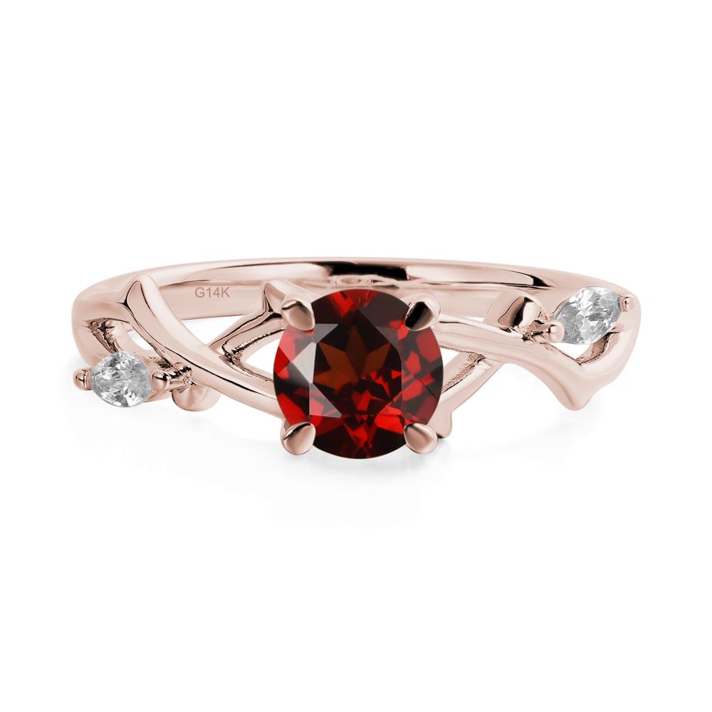 Twig Garnet Engagement Ring - LUO Jewelry #metal_14k rose gold